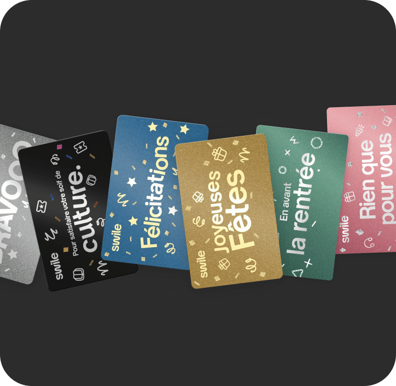 Cartes cadeaux pour différentes occasions