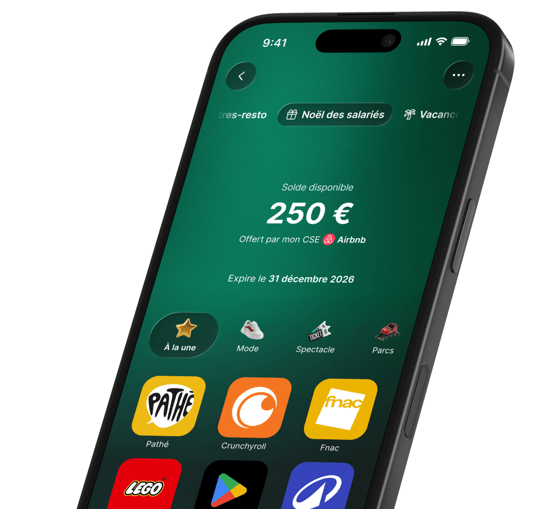 Application Swile avec une dotation cadeau