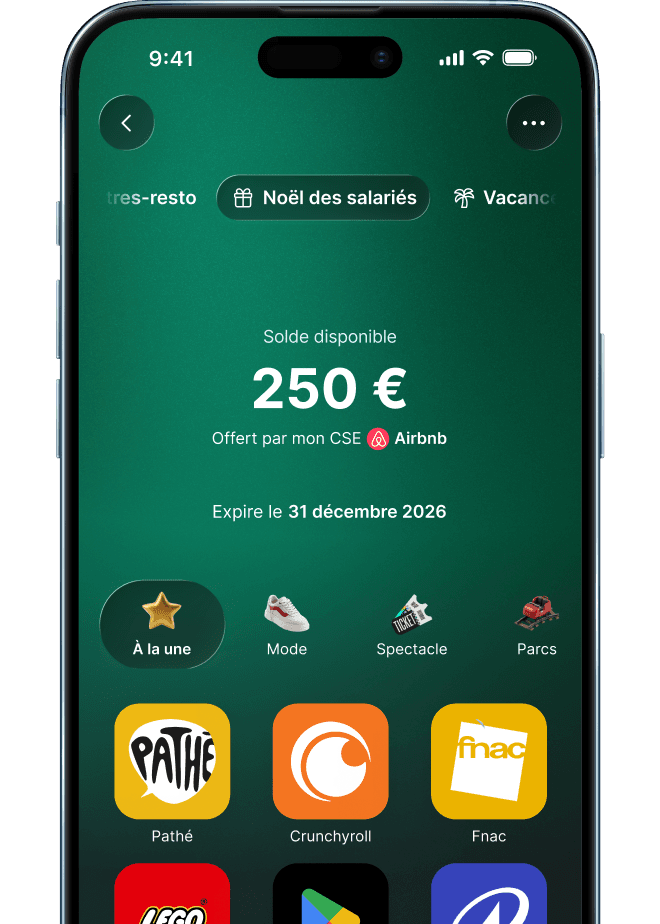 Application Swile avec une dotation cadeau