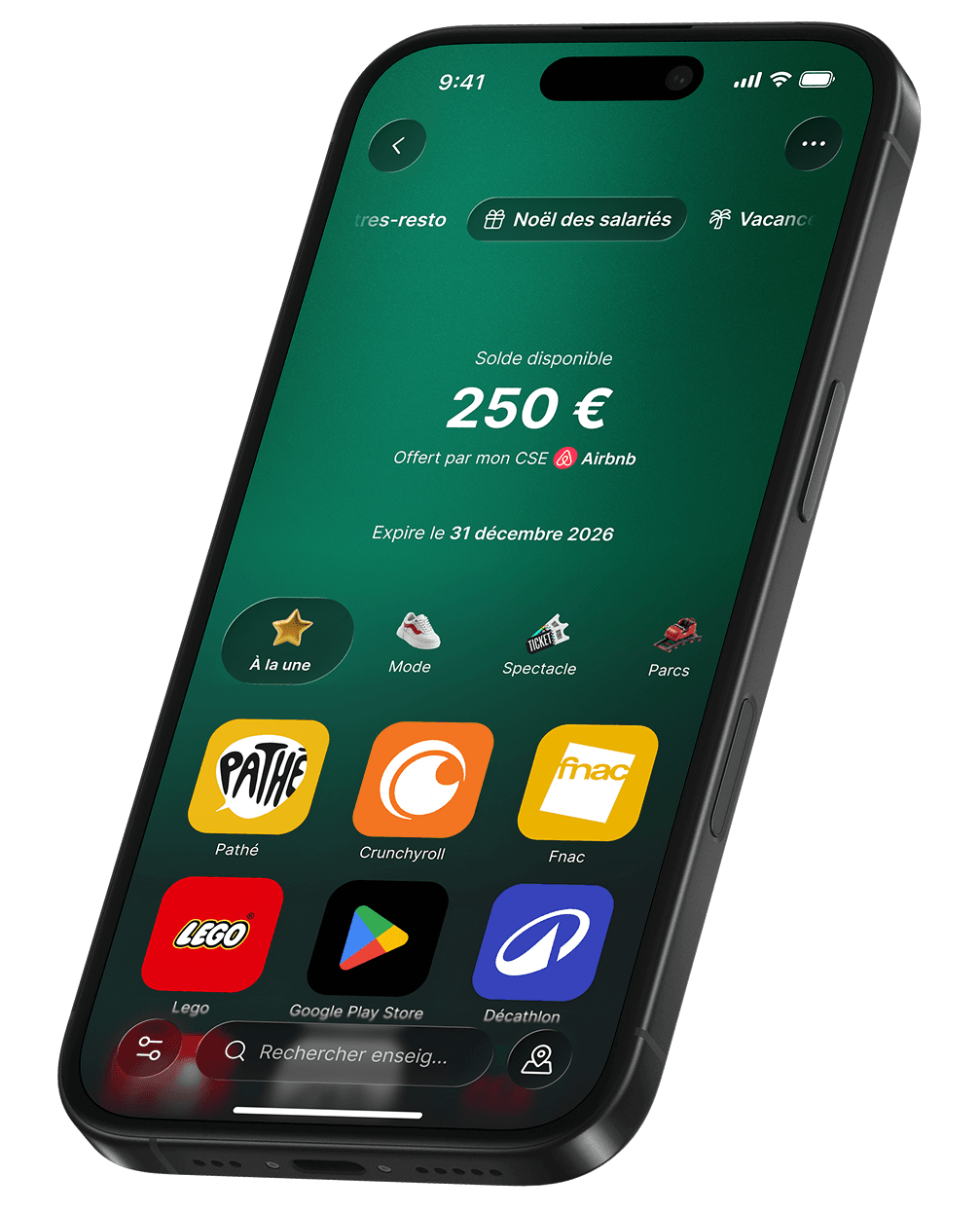 Application Swile avec une dotation cadeau