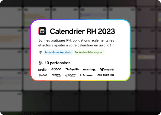 Calendrier RH 2023 - Actus et Partenaires
